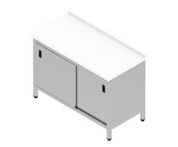 Pracovná skriňa s posuvnými dverami a plastovou doskou