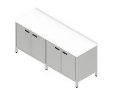 Pracovná skriňa veľká s krídlovými dverami a plastovou doskou