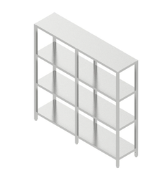 Regál so 4 plnými policami veľký zváraný