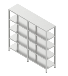 Regál s 5 plnými policami veľký zváraný