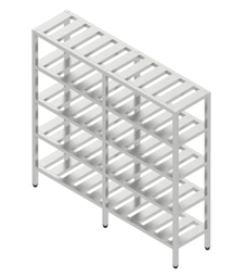 Regál s 5 roštovými policami veľký zváraný