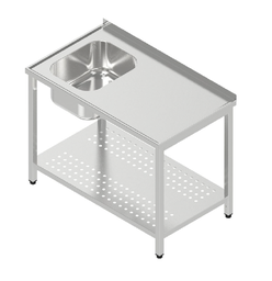 Umývací stôl jednodrez s dierovanou policou