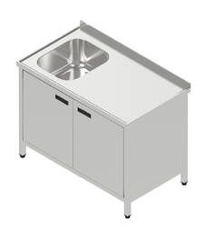 Umývací stôl jednodrez krytovaný s krídlovými dverami