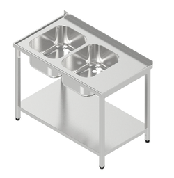 Umývací stôl dvojdrez s policou