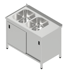 Umývací stôl dvojdrez krytovaný s posuvnými dverami