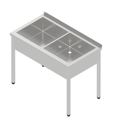 Umývací stôl - zváraná dvojvaňa