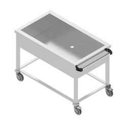 Pojazdný umývací stôl - zváraná jednovaňa