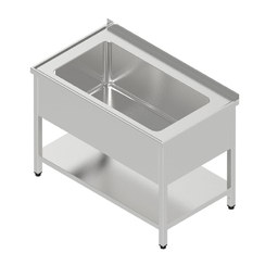 [USV-201] Umývací stôl - lisovaná jednovaňa s policou