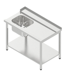 Vstupný stôl umývací jednodrez s policou