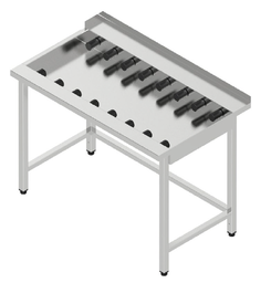 Výstupný stôl valčekový - hlboká vaňa