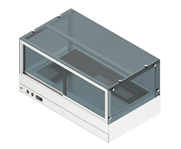 Teplá vitrína hranatá