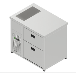 [PNV-020_100x700x900] Chladiaci stôl nápojový s chladiacou vaňou - 2 zásuvky