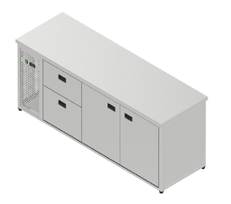 [PNS-022_2160x700x900] Chladiaci stôl nápojový - 2 zásuvky, 2 dvere