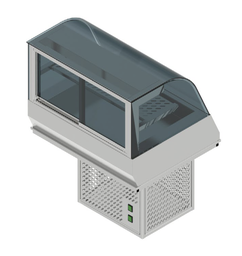 Vstavaná chladiaca vitrína obslužná - mech. termostat