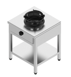 Plynový sporák - 1 horák - 13 kW, V 850 mm