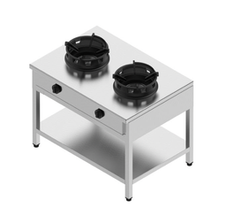 Plynový sporák - 2 horáky - 2x18 kW, V 850 mm