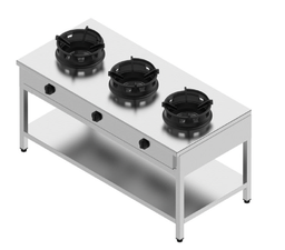 Plynový sporák - 3 horáky - 3x18 kW, V 750 mm