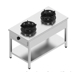 Plynový sporák priestorový - 2 horáky - 2x18 kW, V 750 mm